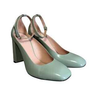 J. Crew Harlow Leather Pumps in Wave Crest Made in Italy Size 8